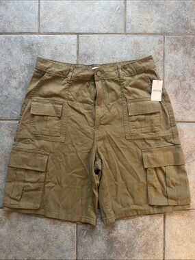 Ardene unisex Olive Cargo Utility Shorts